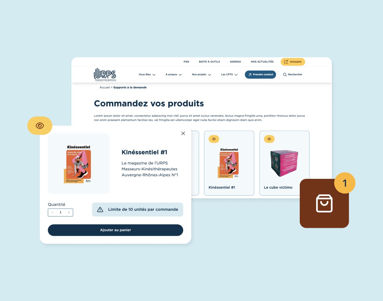 Visuel principal du projet URPS MK ARA