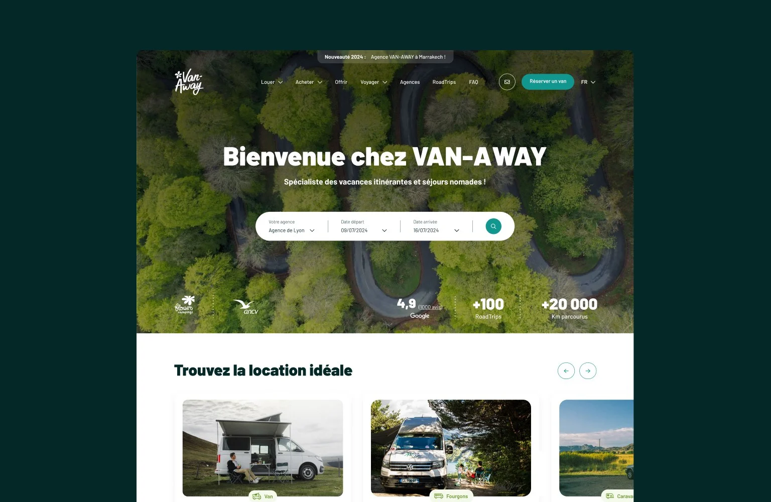 Maquette du projet Van-Away, visuel 2